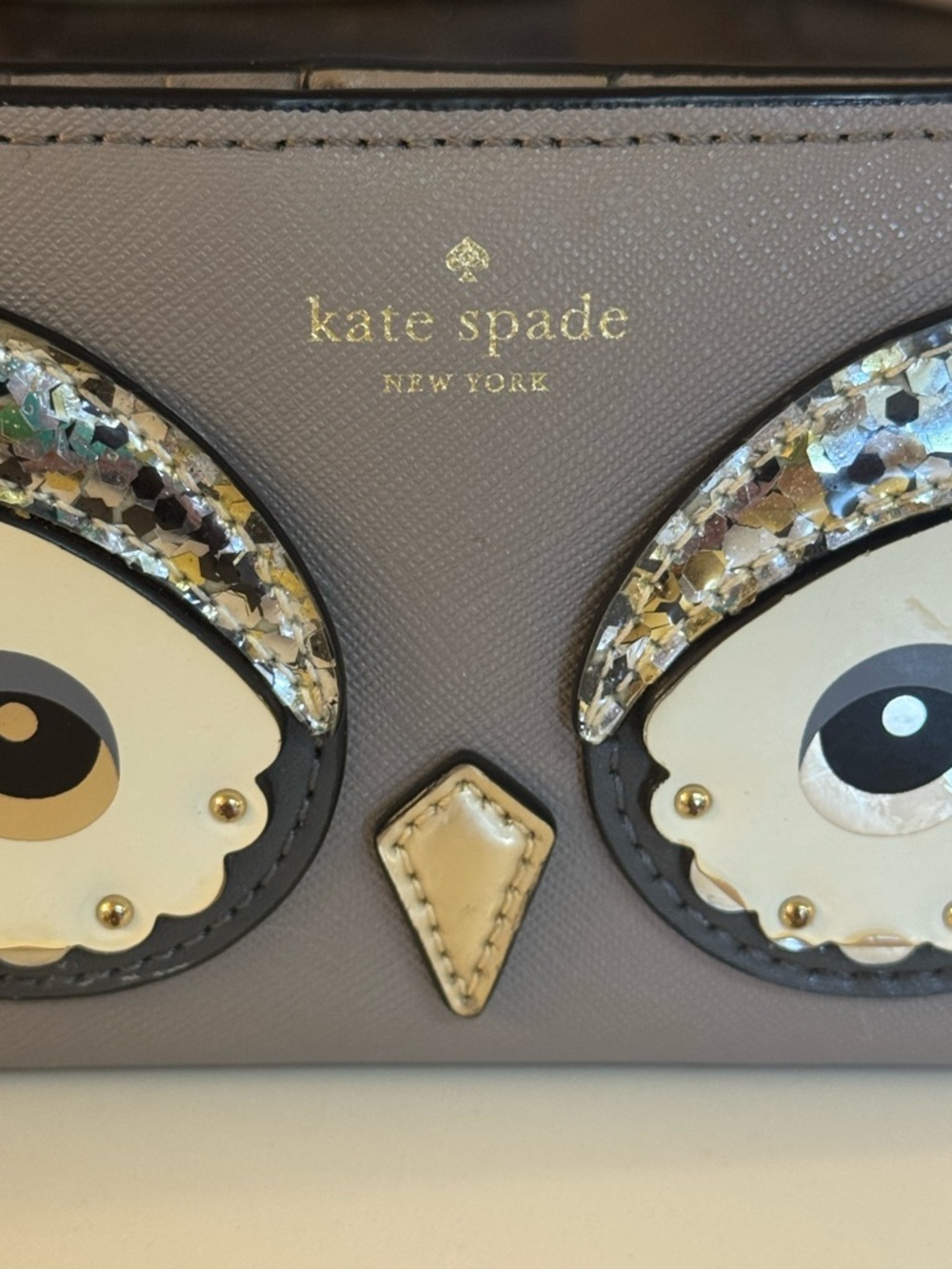 🩶 KATE SPADE OWL STACEY SAFFIANO LEATHER WALLET! - Picture 2 of 9
